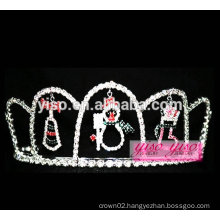 customized crystal hot selling crystal christmas charm tiara